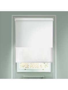 Amsterdam Off White Blackout And Sheer White Electric Double Blind