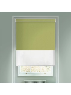 Amsterdam Sage  Blackout And Sheer White Electric Double Blind
