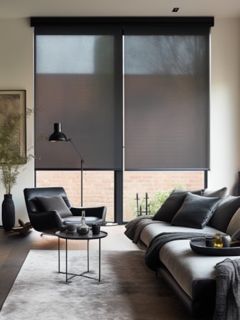 Anthracite 3% Openness Sunscreen Roller Blind Anthracite 3% Openness Sunscreen Roller Blind