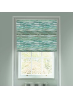 Aquarelle Stripe Aqua Electric Roller Blind