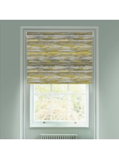 Aquarelle Stripe Mustard Electric Roller Blind