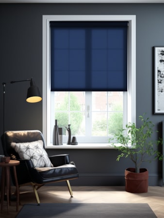 Armada Blue 3% Openness Sunscreen Roller Blind Armada Blue 3% Openness Sunscreen Roller Blind
