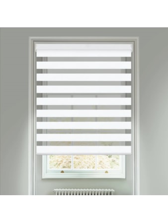 Piazza White Electric Vision Day and Night Blind
