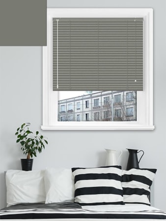 Matte Charcoal 25mm Aluminium Venetian Blind Matte Charcoal 25mm Aluminium Venetian Blind