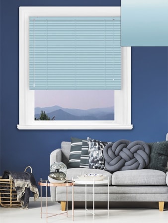 Matte Duck Egg 25mm Aluminium Venetian Blind Matte Duck Egg 25mm Aluminium Venetian Blind