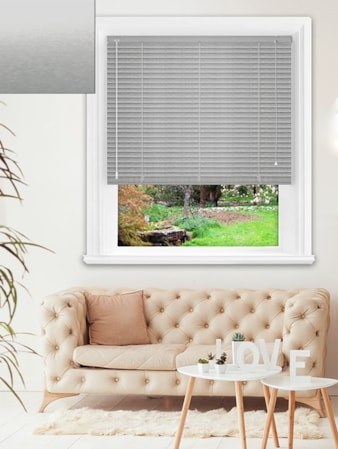 Brushed Nickel 25mm Aluminium Venetian Blind Brushed Nickel 25mm Aluminium Venetian Blind