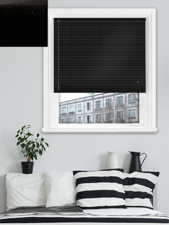 Rockstar Black 25mm Aluminium Venetian Blind Rockstar Black 25mm Aluminium Venetian Blind