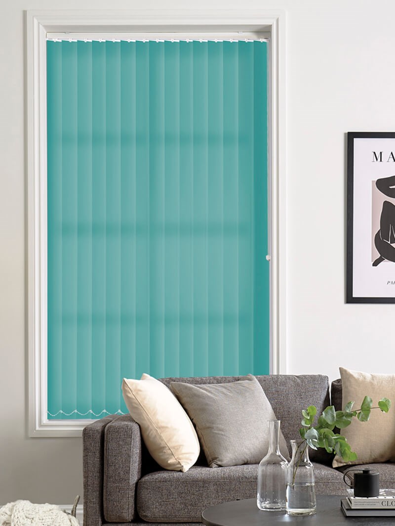 Aztec Teal 89mm Daylight Vertical Blind