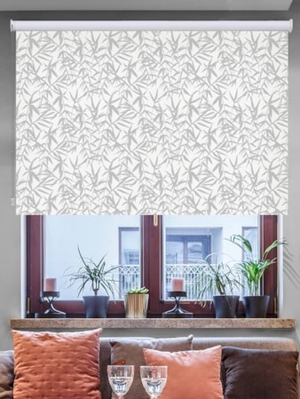 Bamboo Shadows Floral Leaf Roller Blind Bamboo Shadows Floral Roller Blind