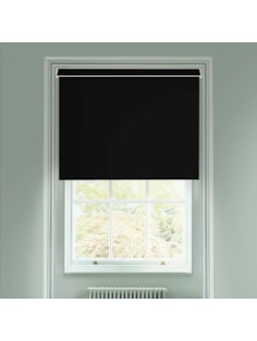 Black Blackout Electric Roller Blind