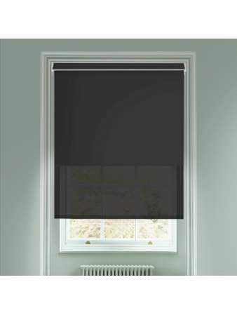 Blackout Black and Sheer Black Electric Double Roller Blind Blackout Black and Sheer Black Electric Double Roller Blind