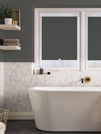 Blackout Clifftop Grey Perfect Fit® Roller Blind Blackout Clifftop Grey Perfect Fit® Roller Blind