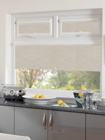 Blackout Grey Linen Perfect Fit Roller Blind Blackout Grey Linen Perfect Fit Roller Blind