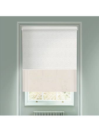 Blackout Linen and Sheer Cream Electric Double Roller Blind Blackout Linen and Sheer Cream Electric Double Roller Blind