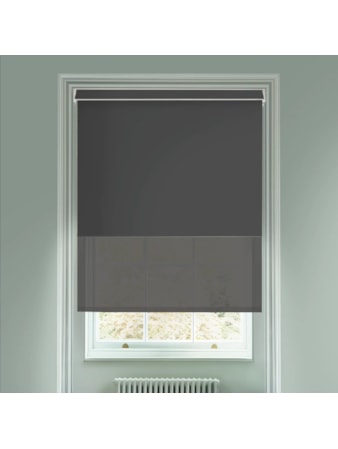 Blackout Zinc and Sheer Dark Grey Electric Double Roller Blind Blackout Zinc and Sheer Dark Grey Electric Double Roller Blind