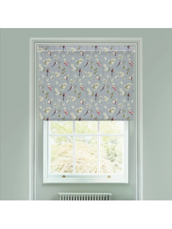 Blossom & Bird Grey Electric Roller Blind by Lorna Syson Blossom & Bird Grey Electric Roller Blind by Lorna Syson