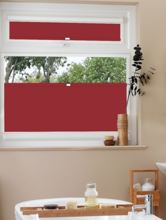 Perfect Fit Blackout Garnet Red Bottom Up Blind Perfect Fit Blackout Garnet Red Bottom Up Blind