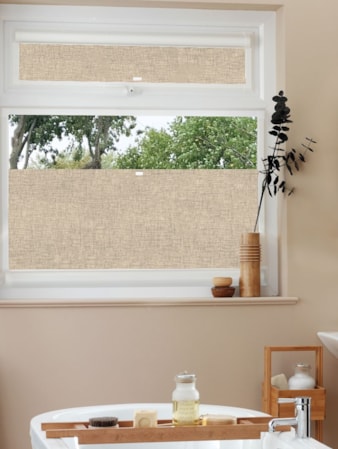 Perfect Fit Blackout Linen Beige Bottom Up Blind Perfect Fit Blackout Linen Beige Bottom Up Blind