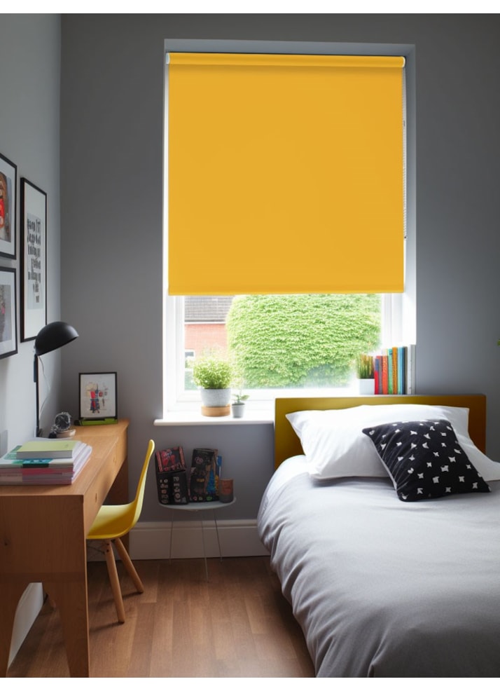 Buttercup Yellow Blackout Thermal Roller Blind buttercup-yellow-blackout-thermal-roller-blind