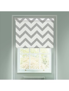 Chevron Grey Geometric Electric Roller Blind