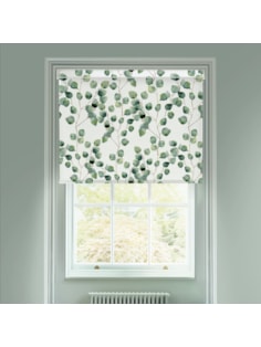 Climbers Natural Floral Leaf Electric Roller Blind