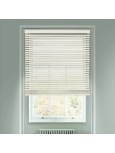 Clotted Cream 50mm Wooden Electric Venetian Blind