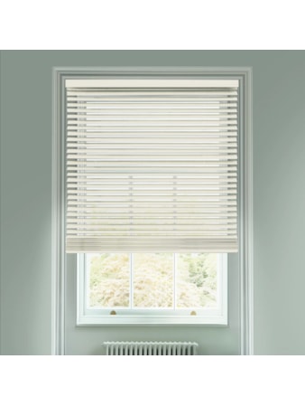 Clotted Cream 50mm Wooden Electric Venetian Blind