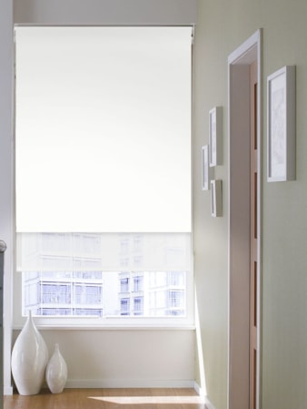 Blackout White and Sheer White Double Roller Blind Blackout White and Sheer White Double Roller Blind