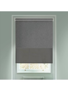 Denim Grey  Blackout And Sheer Dark Grey Electric Double Blind