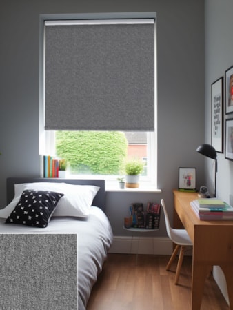 Denim Grey Blackout Thermal Roller Blind Denim Grey Blackout Thermal Roller Blind