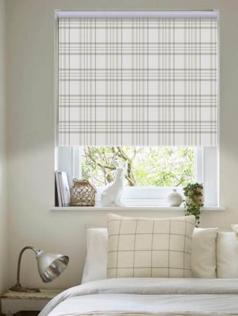 Devon Check Natural Roller Blind Devon Check Natural