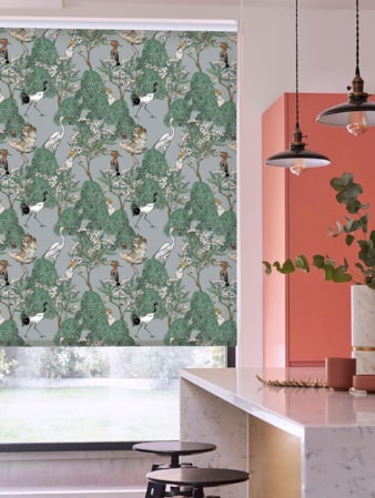 Oleander Mist Bird Print Roller Blind by Boon & Blake Oleander Mist Bird Print Roller Blind by Boon & Blake