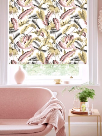 Venezuela Natural Tropical Leaf Roller Blind by Boon & Blake Venezuela Natural Tropical Leaf Roller Blind by Boon & Blake