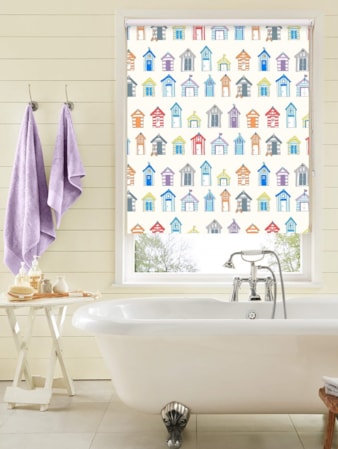 Beach Huts Multi Seaside Roller Blind Beach Huts Multi Seaside Roller Blind