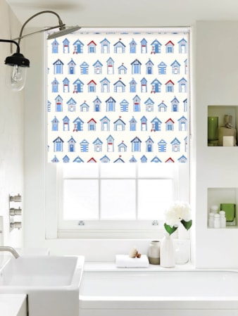 Beach Huts Off White Seaside Roller Blind Beach Huts Off White Seaside Roller Blind