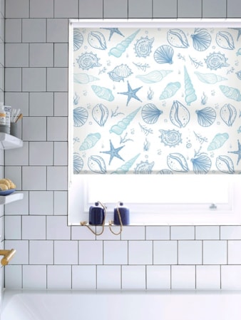 Shell Yeah Blue Roller Blind Shell Yeah Blue Roller Blind