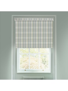 Devon Check Teal Electric Roller Blind