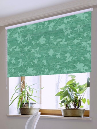 Arya Teal Floral Roller Blind Arya Teal Floral Roller Blind