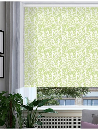 Bamboo Shadows Forest Green Floral Leaf Roller Blind Bamboo Shadows Forest Green Floral Roller Blind