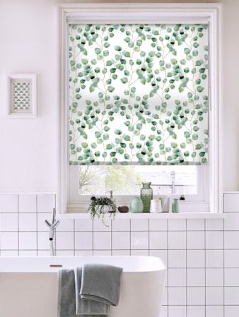 Climbers Natural Floral Leaf Roller Blind Climbers Natural Floral Leaf Roller Blind