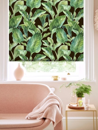 Jungle Leaves Night Floral Roller Blind Jungle Leaves Night Floral Roller Blind