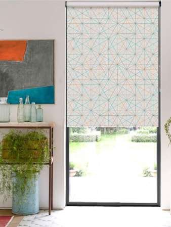 Apex Tangerine Geometric Roller Blind Apex Tangerine Geometric Roller Blind