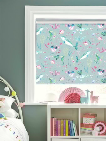 Enchanted Ocean Sky Blue Childrens Roller Blind Enchanted Ocean Sky