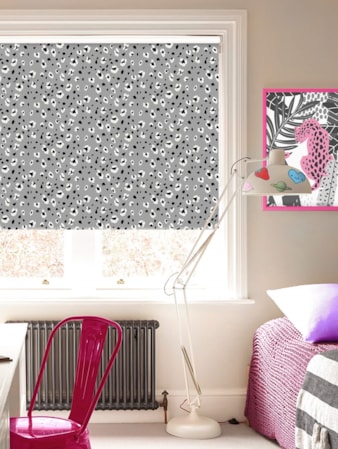 Leopard Print Slate Childrens Roller Blind Leopard Print Slate Childrens Roller Blind