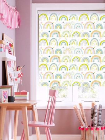 Over The Rainbow Pastel Childrens Roller Blind Over The Rainbow Pastel Childrens Roller Blind