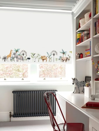Safari Border Natural Childrens Roller Blind Safari Border Natural Childrens Roller Blind