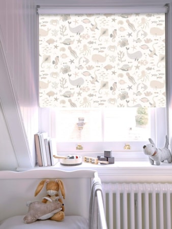 Under The Sea Natural Childrens Roller Blind Under The Sea Natural Childrens Roller Blind