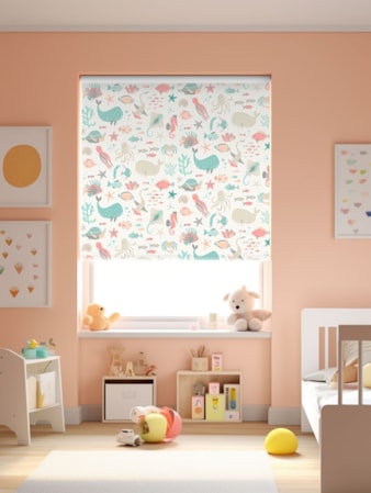 Under The Sea Pastel Childrens Roller Blind Under The Sea Pastel Childrens Roller Blind