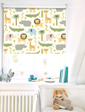 At The Zoo Childrens Roller Blind At The Zoo Blackout Roller Blind