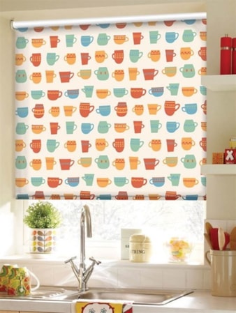 Teacups Cream Roller Blind Teacups Cream Roller Blind